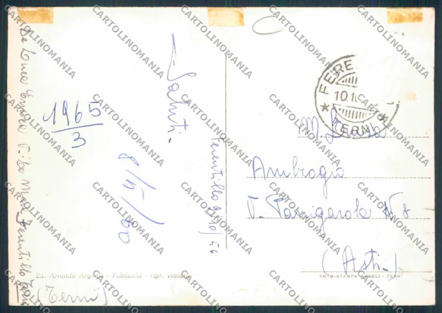 Terni Ferentillo Foto FG cartolina MQ1565 – retro