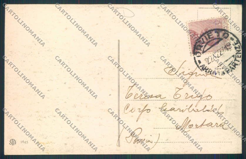 Terni Orvieto cartolina MQ1597 – retro