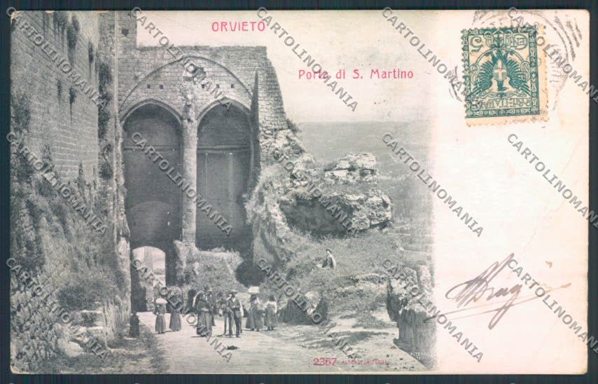 Terni Orvieto Porta San Martino PIEGHINE cartolina MQ1605 – fronte