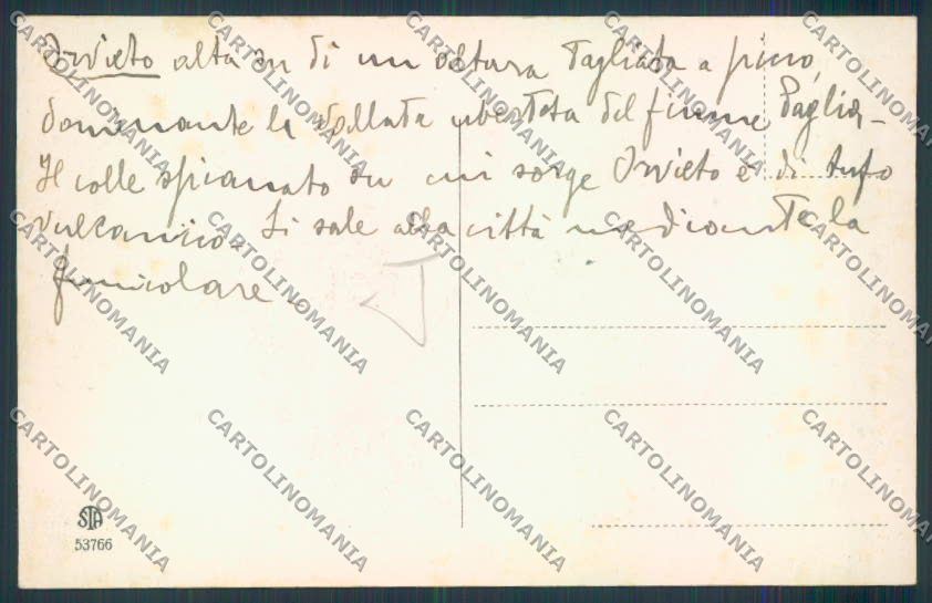 Terni Orvieto Funicolare cartolina MQ1615 – retro