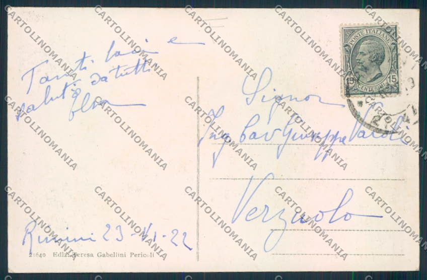 Rimini Città cartolina MQ1666 – retro