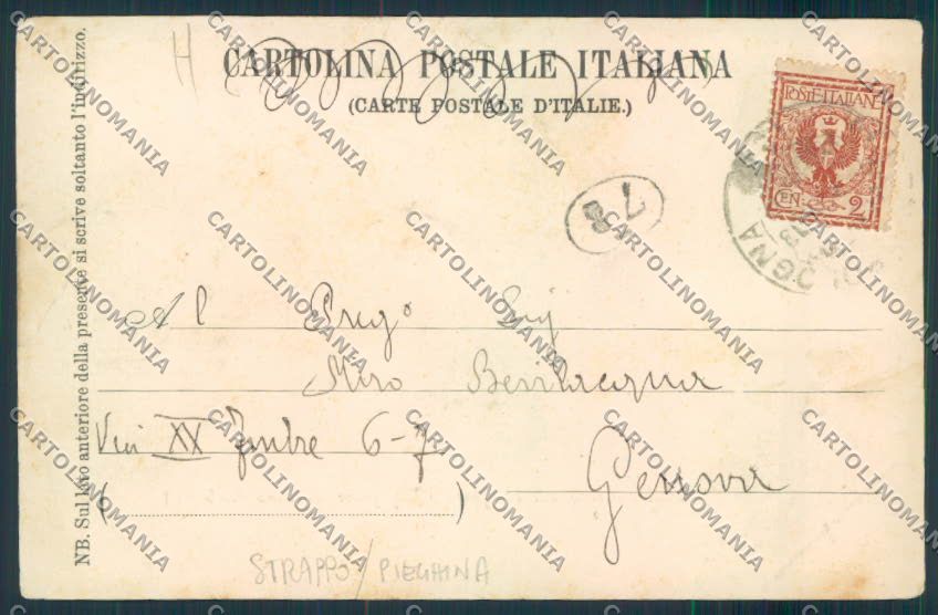 Rimini Città STRAPPO PIEGHINA cartolina MQ1694 – retro