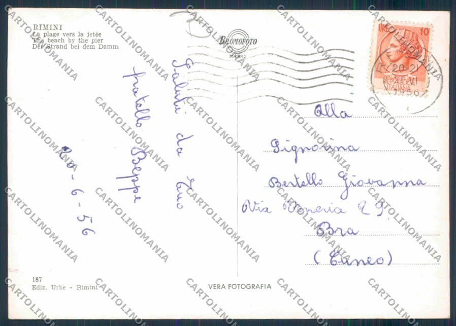 Rimini Città Foto FG cartolina MQ1728 – retro
