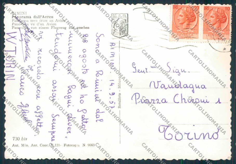 Rimini Città Foto FG cartolina MQ1730 – retro
