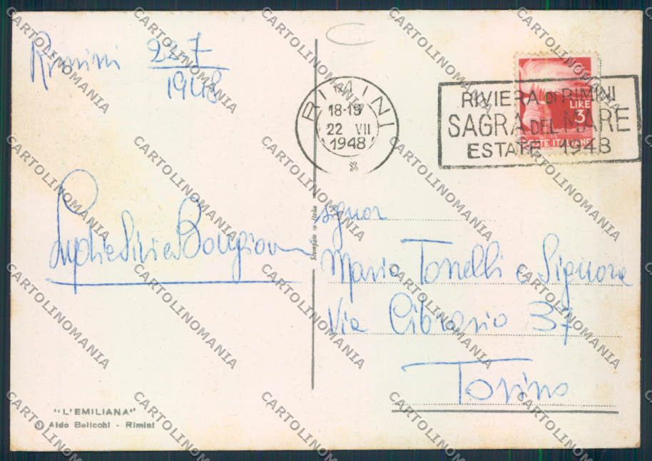 Rimini Città FG cartolina MQ1740 – retro