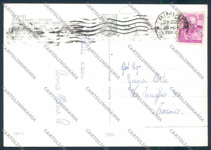 Rimini Città Foto FG cartolina MQ1748 – retro
