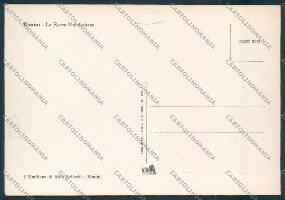 Rimini Città FG cartolina MQ1751 – retro