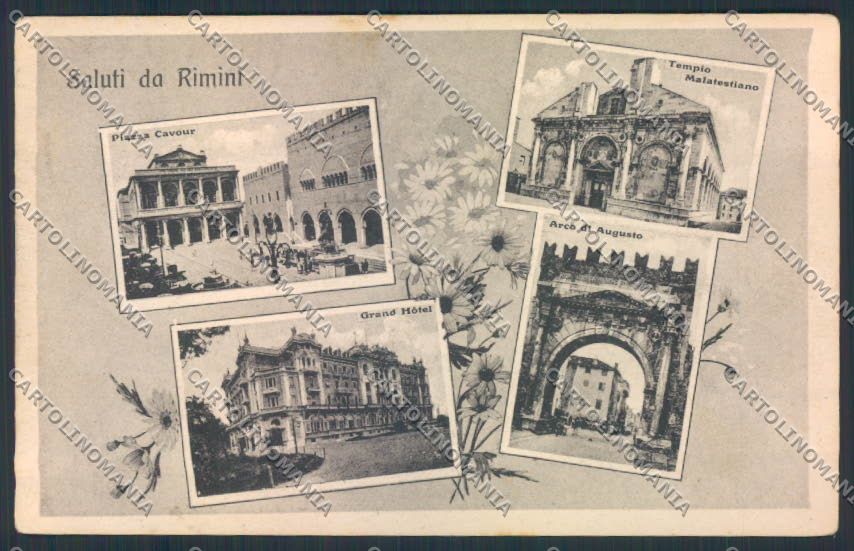 Rimini Città Saluti da cartolina MQ1777 – fronte