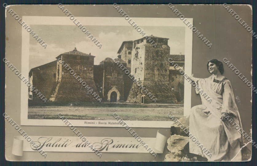 Rimini Città Saluti da PIEGHINA Foto cartolina MQ1784 – fronte