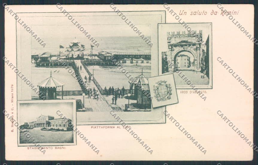 Rimini Città Saluti da cartolina MQ1785 – fronte