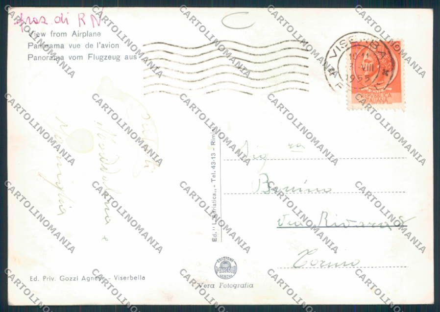 Rimini Viserbella Foto FG cartolina MQ1801 – retro
