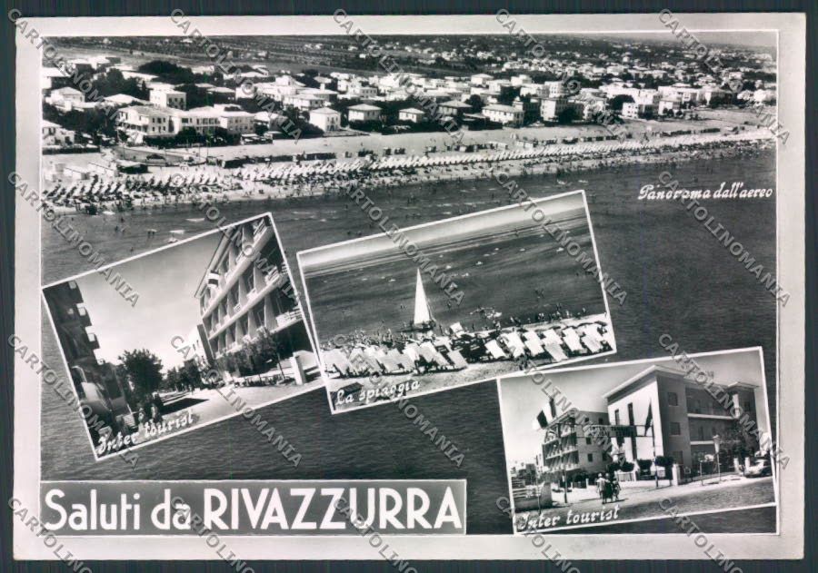 Rimini Rivazzurra Saluti da Foto FG cartolina MQ1815 – fronte