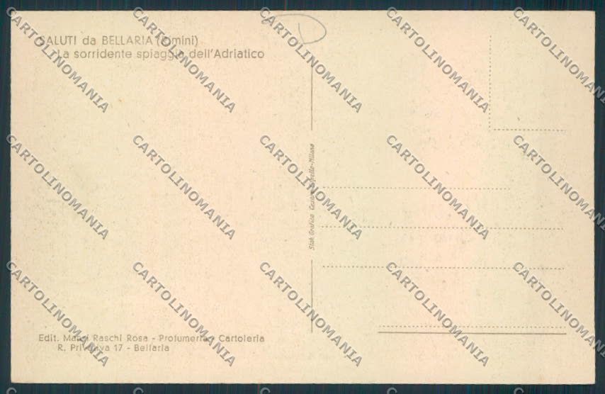 Rimini Bellaria cartolina MQ1834 – retro