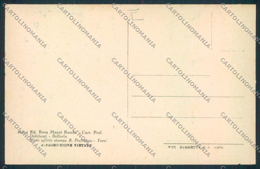 Rimini Bellaria cartolina MQ1836 – retro