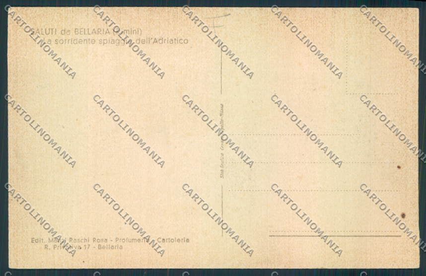Rimini Bellaria cartolina MQ1837 – retro