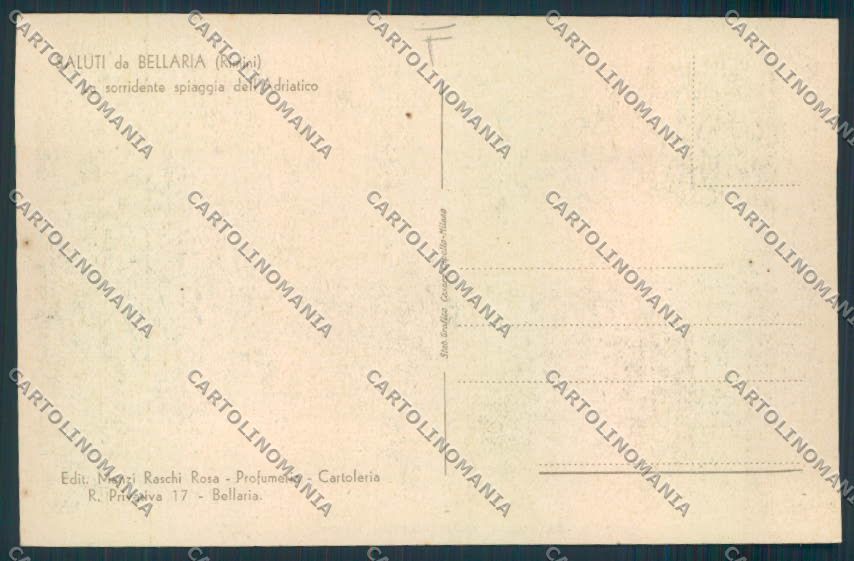 Rimini Bellaria cartolina MQ1839 – retro