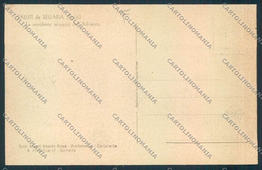 Rimini Bellaria cartolina MQ1840 – retro