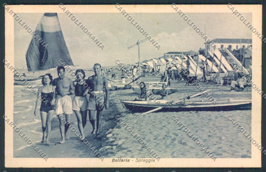 Rimini Bellaria cartolina MQ1842 – fronte