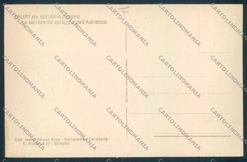 Rimini Bellaria cartolina MQ1843 – retro
