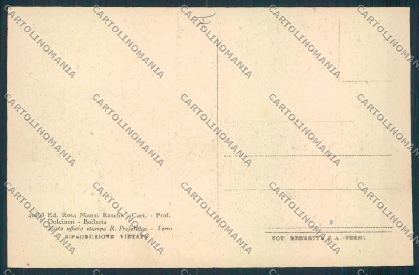 Rimini Bellaria cartolina MQ1845 – retro
