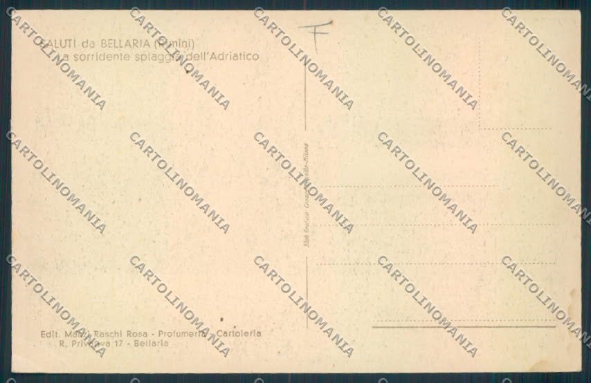 Rimini Bellaria cartolina MQ1847 – retro