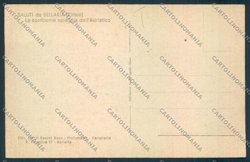 Rimini Bellaria cartolina MQ1850 – retro