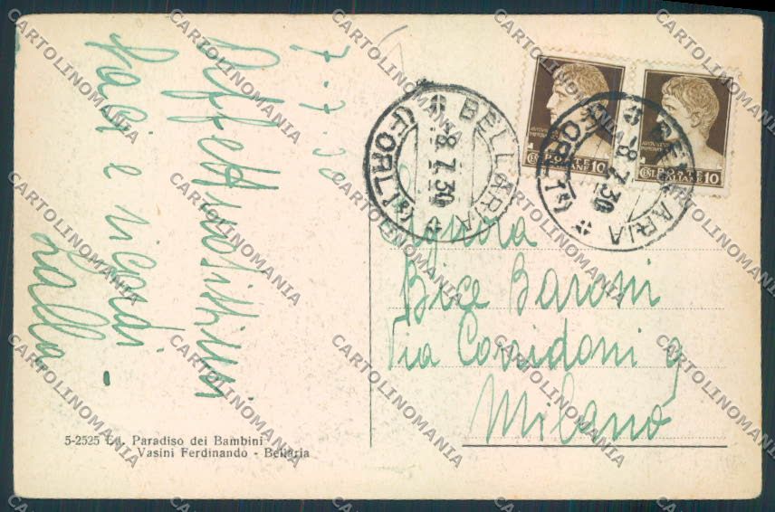 Rimini Bellaria cartolina MQ1851 – retro