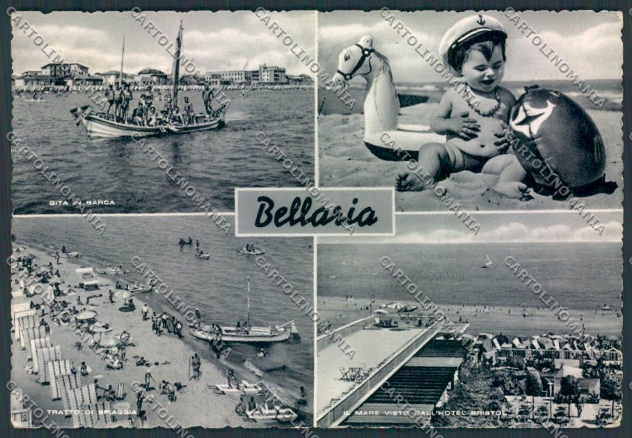 Rimini Bellaria Foto FG cartolina MQ1856 – fronte