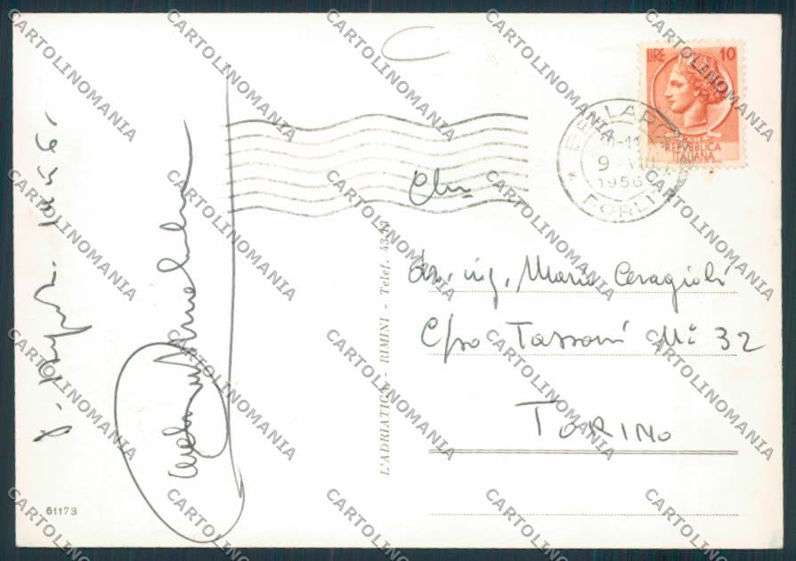 Rimini Bellaria Foto FG cartolina MQ1858 – retro