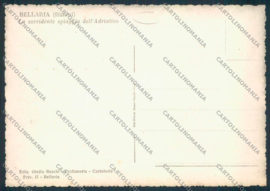 Rimini Bellaria FG cartolina MQ1862 – retro
