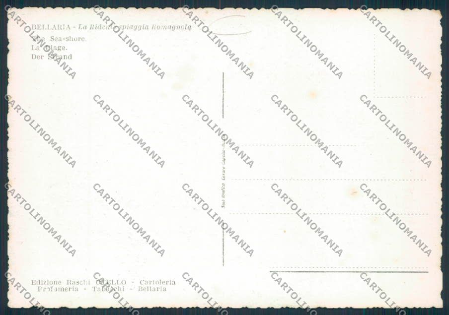 Rimini Bellaria FG cartolina MQ1863 – retro