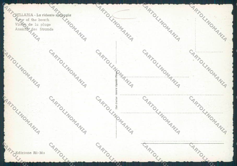 Rimini Bellaria FG cartolina MQ1865 – retro
