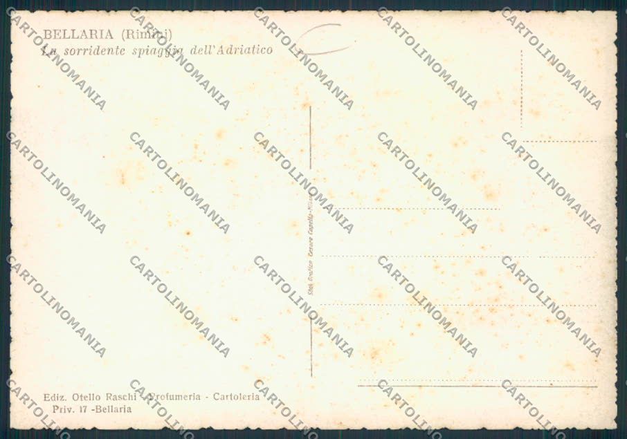 Rimini Bellaria FG cartolina MQ1867 – retro
