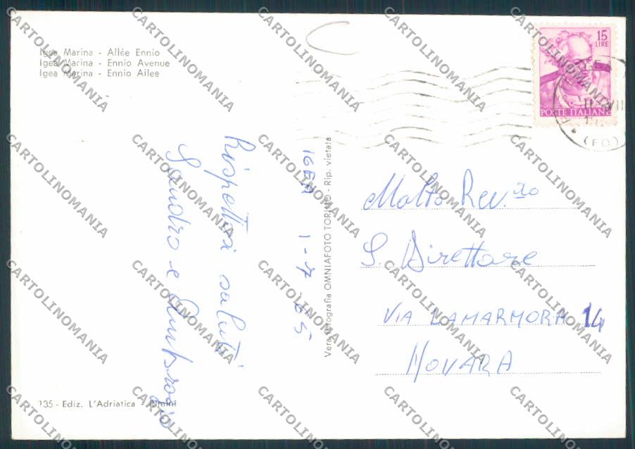 Rimini Igea Marina Foto FG cartolina MQ1870 – retro