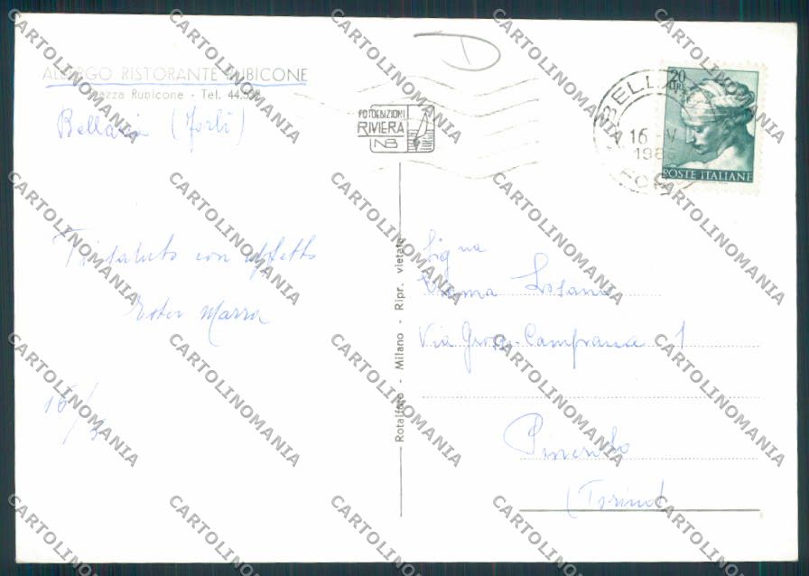 Rimini Bellaria Foto FG cartolina MQ1878 – retro