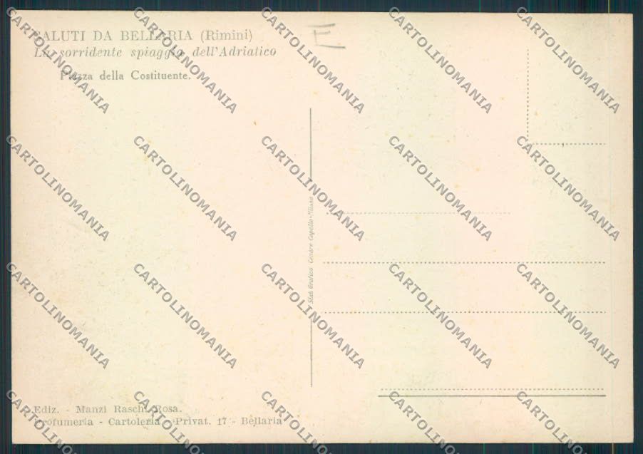 Rimini Bellaria FG cartolina MQ1893 – retro