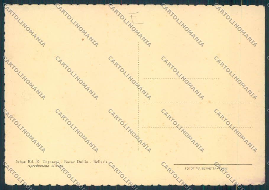 Rimini Bellaria FG cartolina MQ1895 – retro
