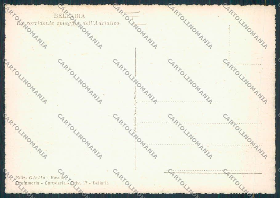 Rimini Bellaria FG cartolina MQ1897 – retro
