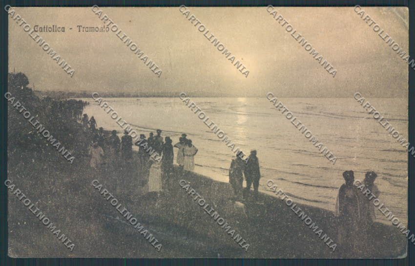Rimini Cattolica PIEGHINA cartolina MQ1907 – fronte