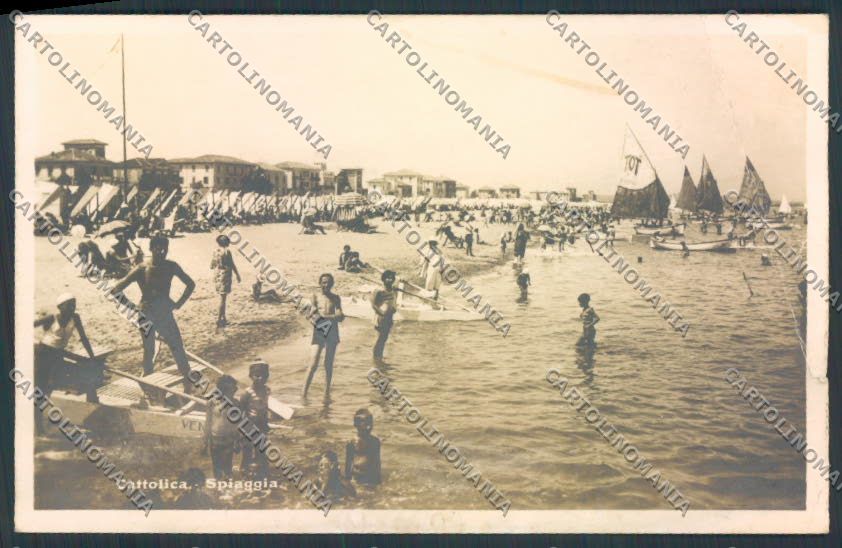 Rimini Cattolica PIEGA Foto cartolina MQ1908 – fronte