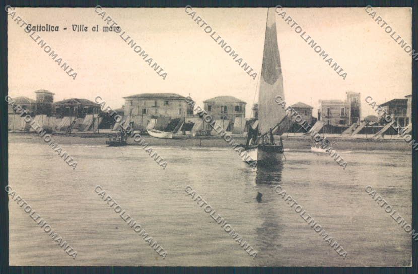 Rimini Cattolica cartolina MQ1914 – fronte