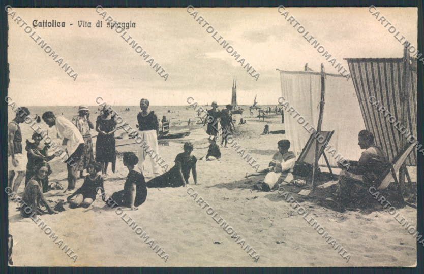 Rimini Cattolica cartolina MQ1920 – fronte