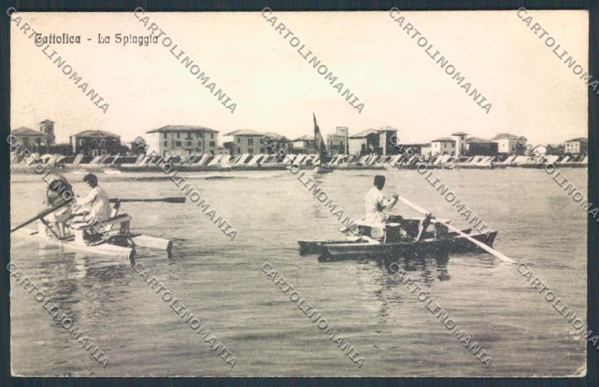 Rimini Cattolica PIEGHINA cartolina MQ1921 – fronte