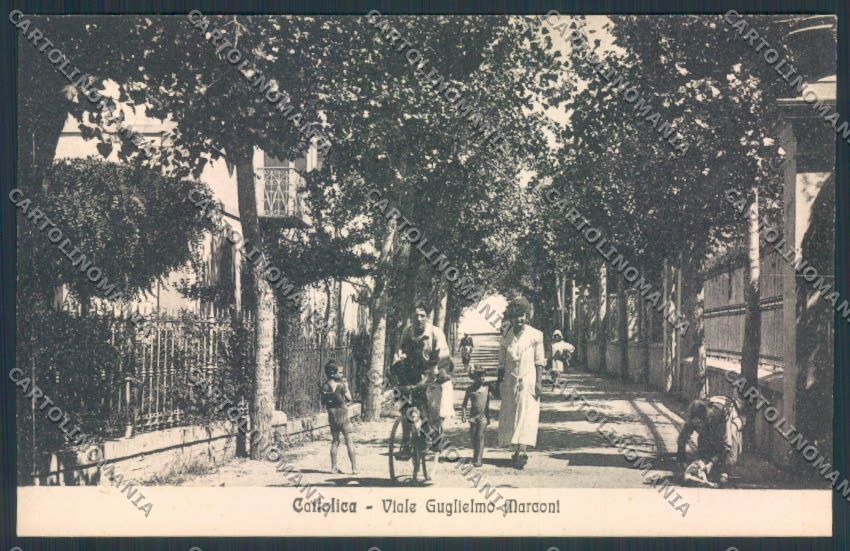 Rimini Cattolica cartolina MQ1924 – fronte