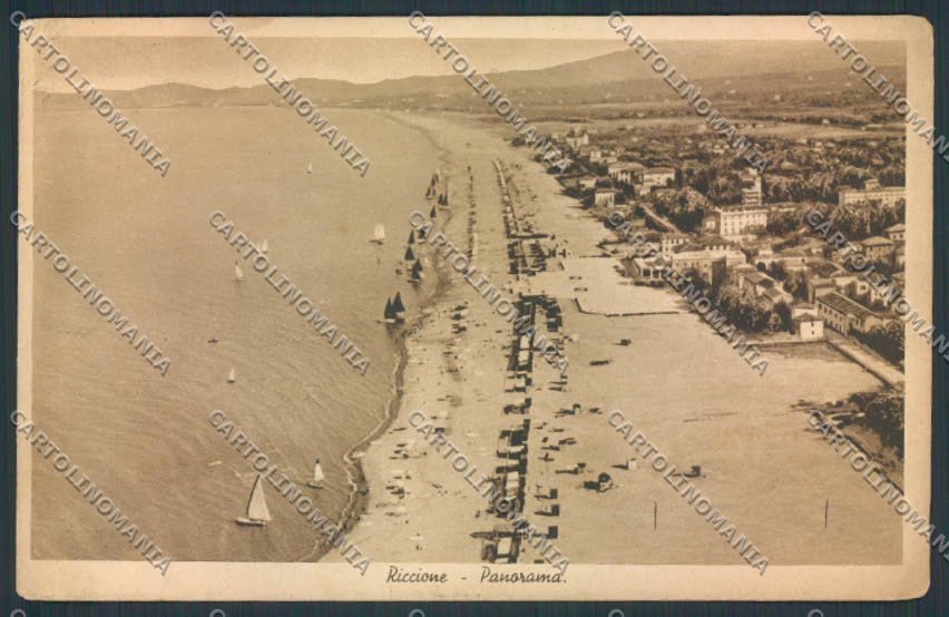 Rimini Riccione cartolina MQ1939 – fronte