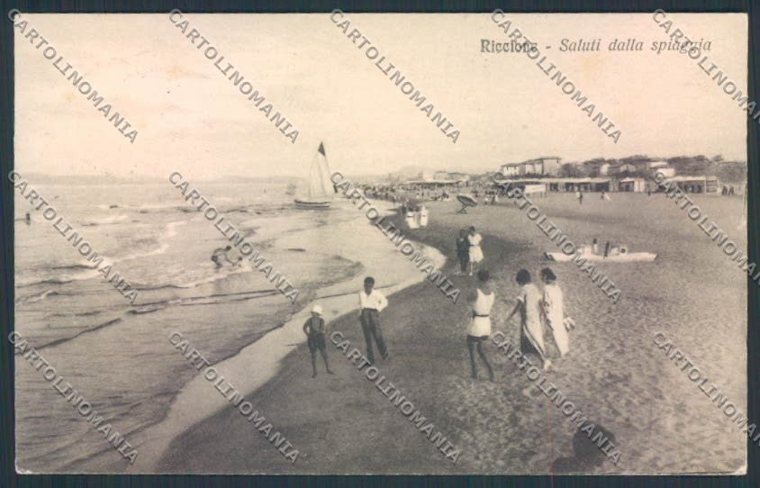 Rimini Riccione cartolina MQ1941 – fronte