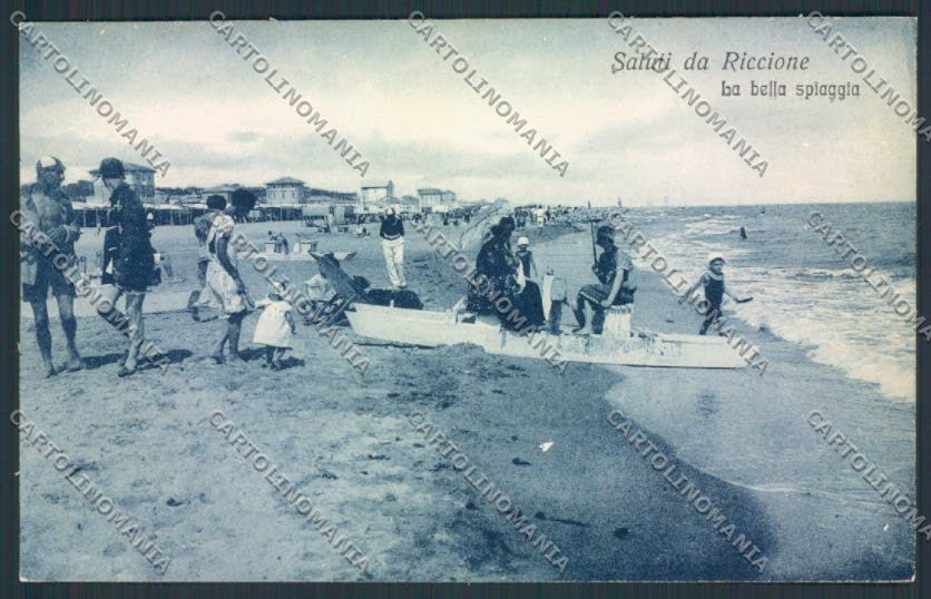 Rimini Riccione cartolina MQ1949 – fronte