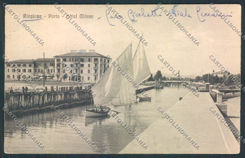 Rimini Riccione cartolina MQ1951 – fronte