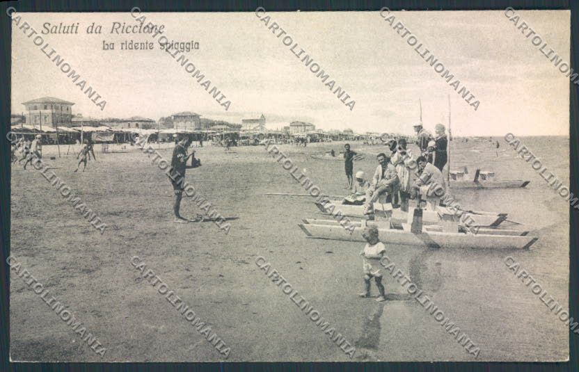 Rimini Riccione cartolina MQ1953 – fronte