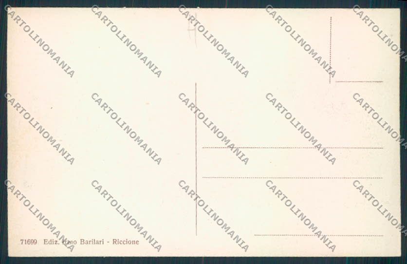 Rimini Riccione cartolina MQ1953 – retro